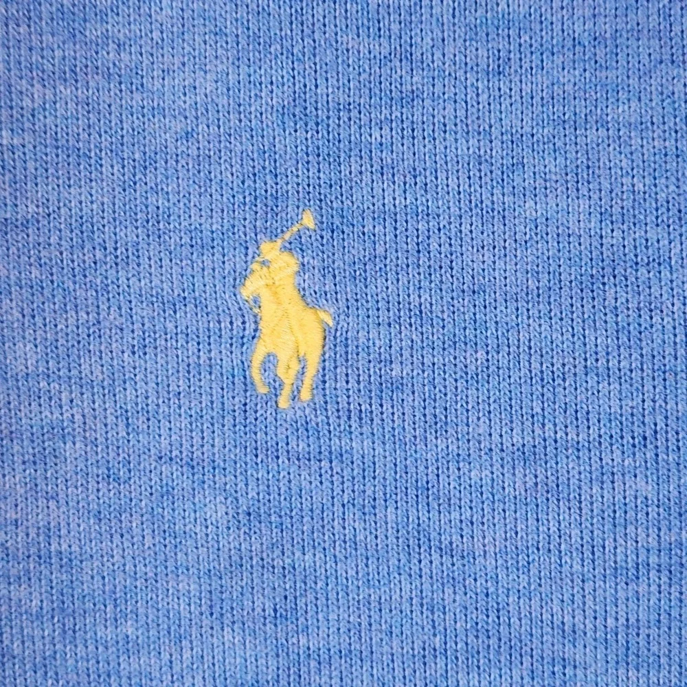 Polo Ralph Lauren‎ Men's Blue 1/4 Zip Pullover Sweater Embroidered Pony XL Mint